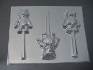 432sp Agent Osos Chocolate or Hard Candy Lollipop Mold